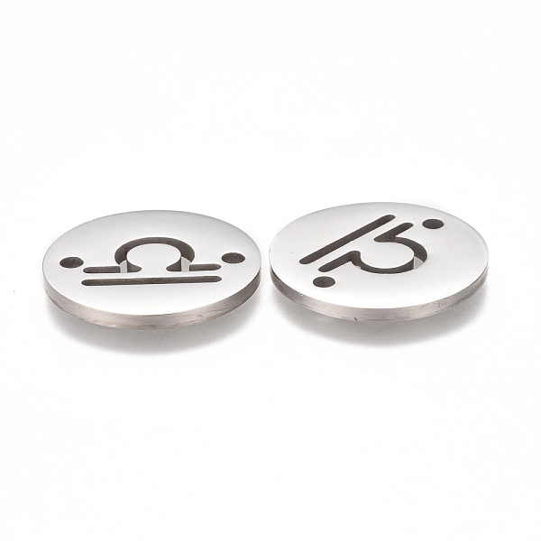 

PandaHall Polishing 201 Stainless Steel Links Connectors, Libra, Stainless Steel Color, 16x1.2mm, Hole: 1.5mm 201 Stainless Steel Round