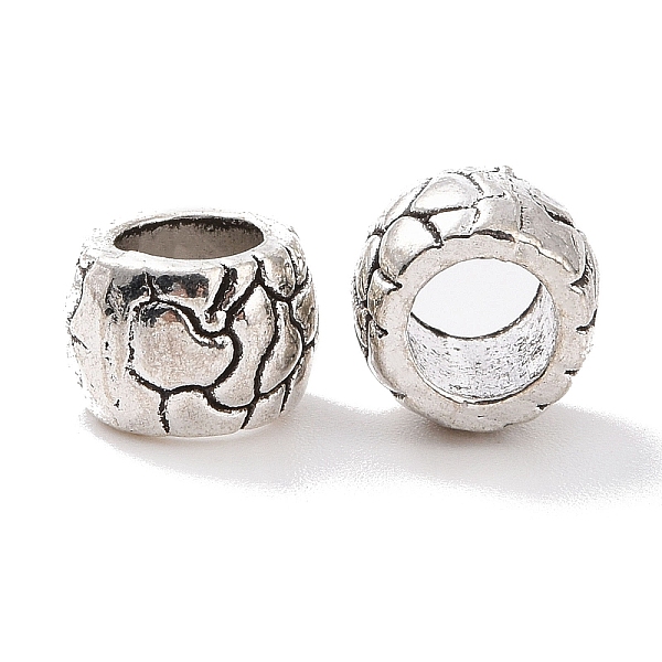 

PandaHall Tibetan Style Alloy European Beads, Large Hole Beads, Column, Antique Silver, 8x6mm, Hole: 4.4mm, about 1030pcs/1000g Alloy Column