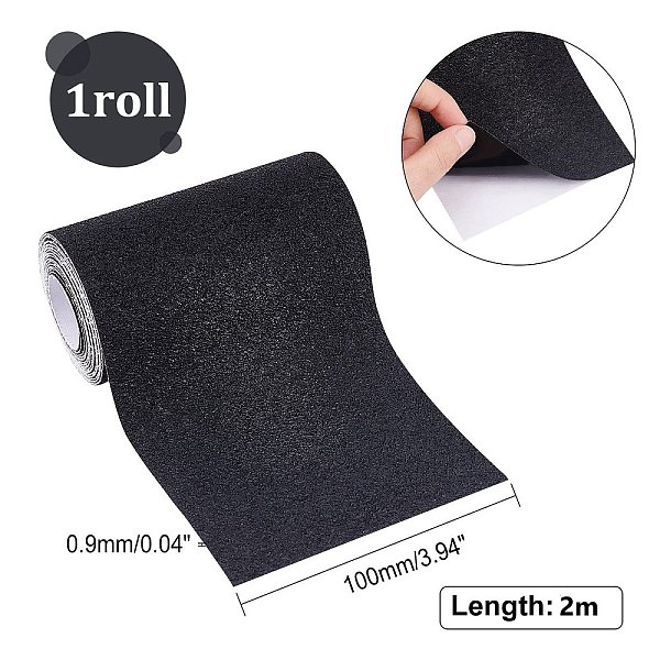 

PandaHall PVC Non-Slip Shoes Sole Sticker Sheets, Adhesive Shoe Sole Protectors, High Heels Anti-Slip Shoe Pads, Black, 100x0.9mm, 2m/roll...