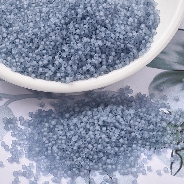

PandaHall MIYUKI Delica Beads, Cylinder, Japanese Seed Beads, 11/0, (DB0381) Matte Transparent Shadow Gray Luster, 1.3x1.6mm, Hole: 0.8mm...