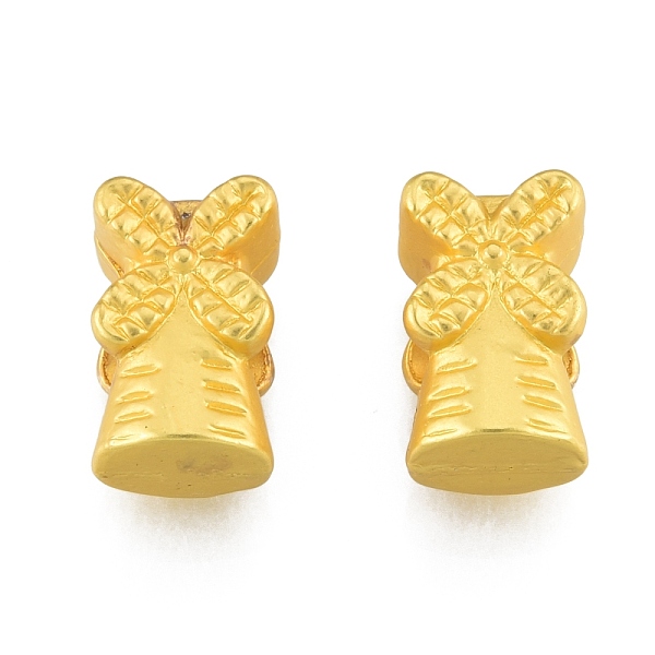 

PandaHall Alloy European Beads, Large Hole Beads, Matte Style, Windmill, Matte Gold Color, 15x9x8mm, Hole: 5mm Alloy Others