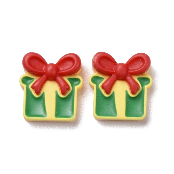 

PandaHall Christmas Theme Opaque Resin Cabochons, DIY Accessories, Gift Box, Yellow, 20.5x19.5x7.5mm Resin Box Yellow