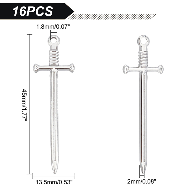 Unicraftale 16pcs 304 Edelstahl-Anhänger