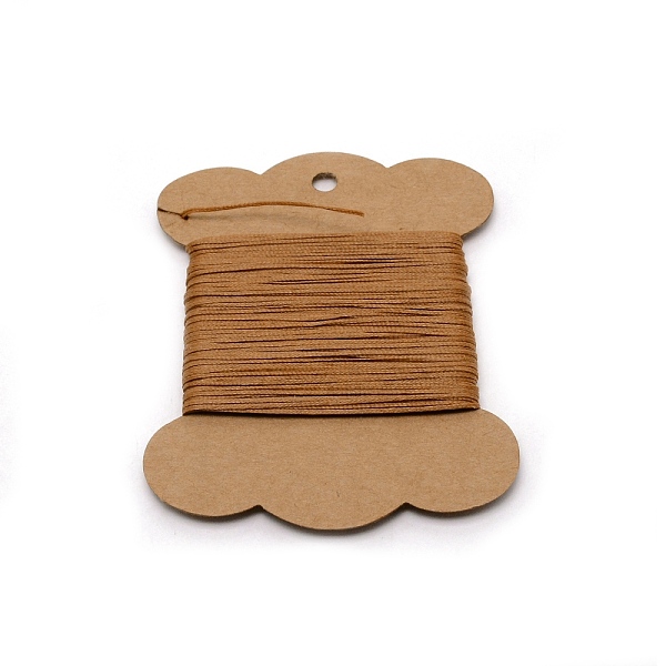 

PandaHall Wax Cord, with Craft Paper Cards, Flat, for Bracelet Making, Gold, 1mm, about 32.81 Yards(30m)/Card Waxed Polyester Cord Flat Gold