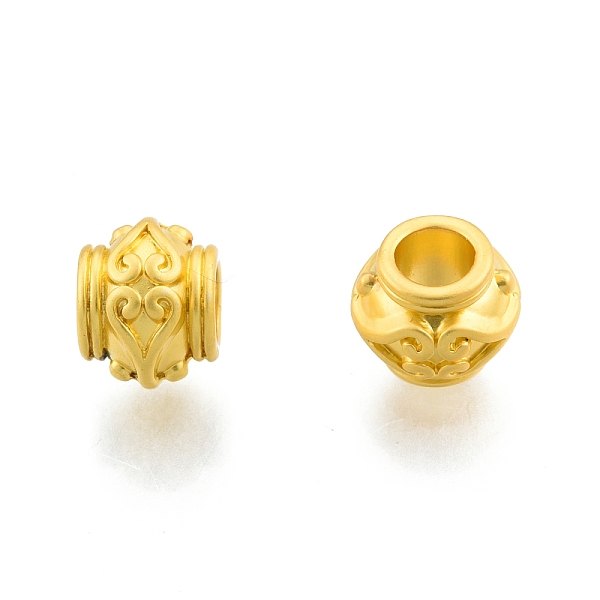 

PandaHall Alloy Beads, Bicone, Matte Gold Color, 8x6.5mm, Hole: 3.5mm Alloy Bicone
