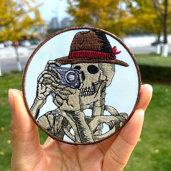 Skull Theme Computerized Embroidery Cloth Iron On/Sew On Patches