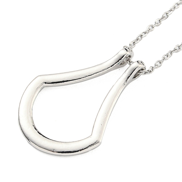 

PandaHall Alloy Teardrop Pendant Necklaces for Women, Platinum, 18.19 inch(46.2cm) Alloy Teardrop