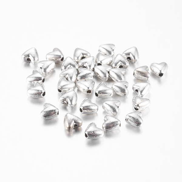 

PandaHall Tibetan Silver Beads, Cadmium Free & Lead Free, Father's Day Jewelry Making, 3D Heart, Antique Silver, about 6mm long, Hole: about...