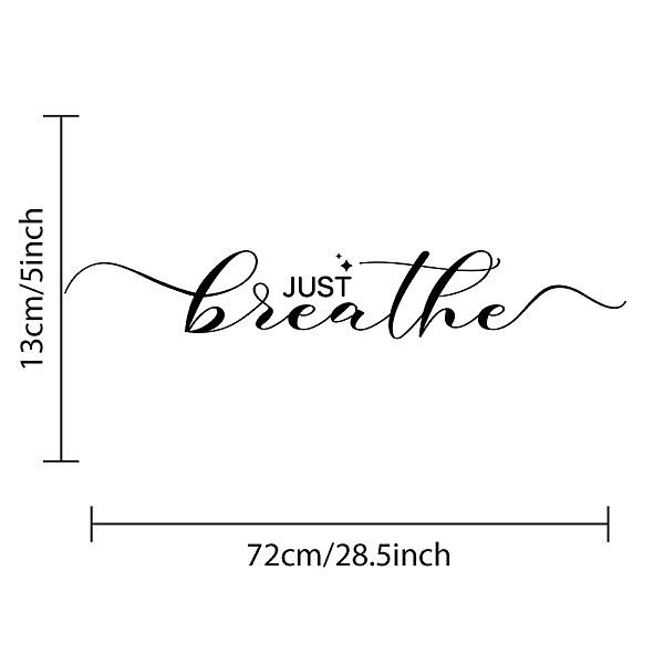 

PandaHall PVC Quotes Wall Sticker, for Stairway Home Decoration, Word, Black, 13x72cm Plastic Word Black