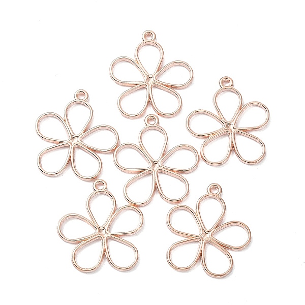 

PandaHall Alloy Hollow Pendants, Flower, Rose Gold, 19x17mm Alloy Flower