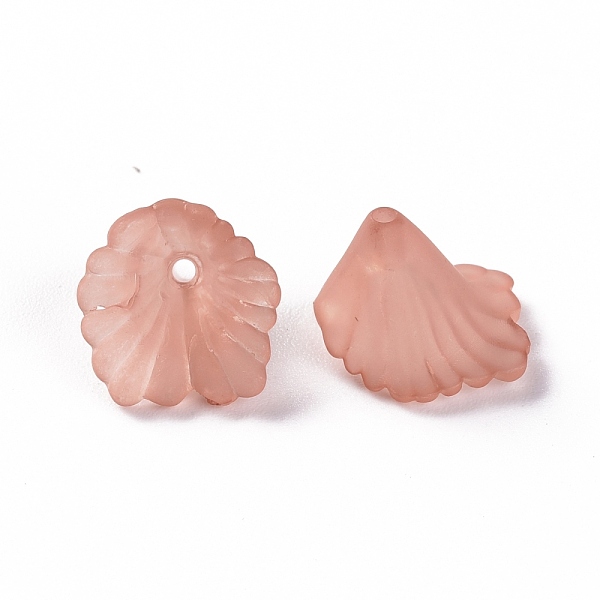 

PandaHall Frosted Acrylic Bead Caps, Flower, Rosy Brown, 12x12x9mm, Hole: 1.2mm, about 1700pcs/500g Acrylic