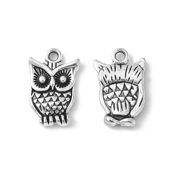 

PandaHall Zinc Tibetan Style Alloy Pendants, Halloween, Cadmium Free & Lead Free, Owl, Antique Silver Color, about 16mm long, 10mm wide, 3mm...