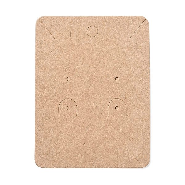 

PandaHall Blank Kraft Paper Jewlery Display Cards, Rectangle, BurlyWood, 7.8x5.8x0.05cm, Hole: 1.5mm Paper Rectangle Orange