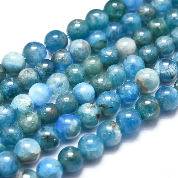 

PandaHall Natural Apatite Beads Strands, Round, 4~4.5mm, Hole: 0.5mm, about 102pcs/Strand, 15.35 inch(39cm) Apatite Round