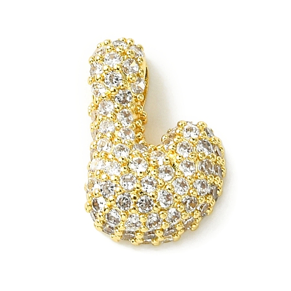 

PandaHall Rack Plating Brass Clear Cubic Zirconia Pendants, Cadmium Free & Lead Free, Long-Lasting Plated, Alphabet, Real 18K Gold Plated...