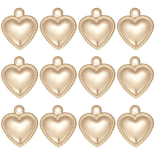 

PandaHall Beebeecraft 200Pcs 304 Stainless Steel Charms, Puffed Heart, Real 18K Gold Plated, 10x8x0.8mm, Hole: 1mm 304 Stainless Steel Heart