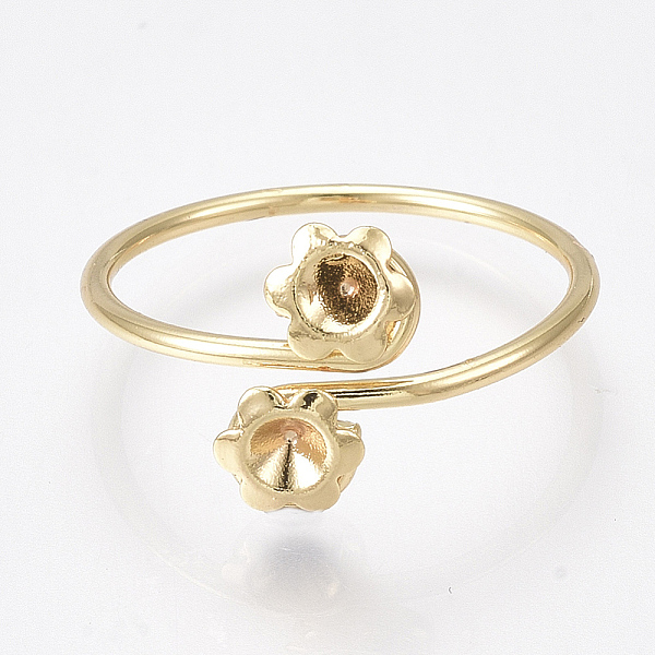 

PandaHall Brass Finger Ring Rhinestone Settings, Nickel Free, Real 18K Gold Plated, Fit for 2.5mm Rhinestone, Size 5~7, 15.5~17.5mm Brass