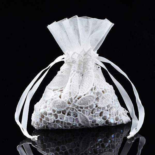 

PandaHall Cotton Edge & Acrylic Fibers Drawstring Gift Bags, for Jewelry & Baby Showers Packaging Wedding Favor Bag, Creamy White...