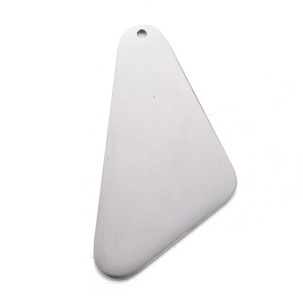 PandaHall 304 Stainless Steel Pendants, Stamping Blank Tag, Triangle, Stainless Steel Color, 38x19x1mm, Hole: 1.2mm 304 Stainless Steel...