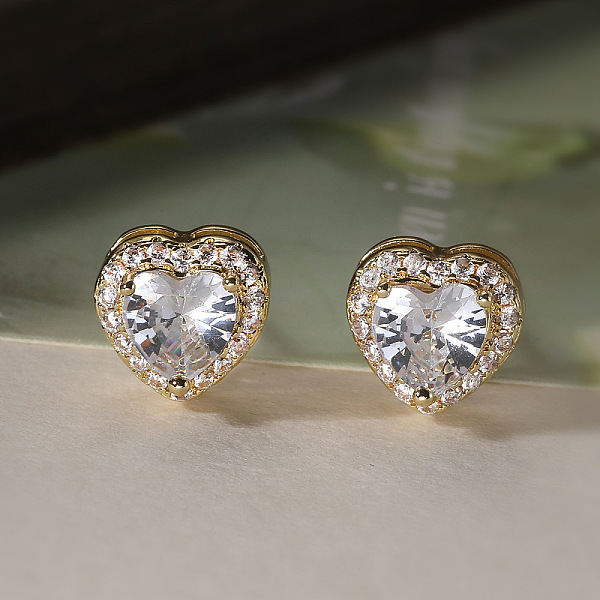 Brass Micro Pave Cl… - image