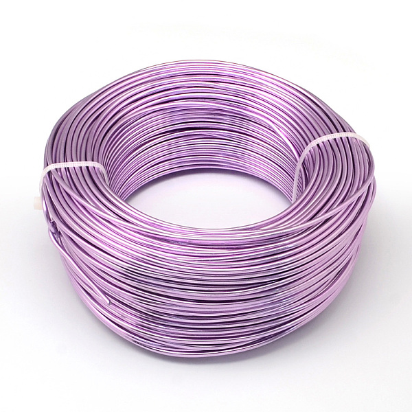 PandaHall Round Aluminum Wire, Bendable Metal Craft Wire, for DIY Jewelry Craft Making, Lilac, 6 Gauge, 4mm, 16m/500g(52.4 Feet/500g)...