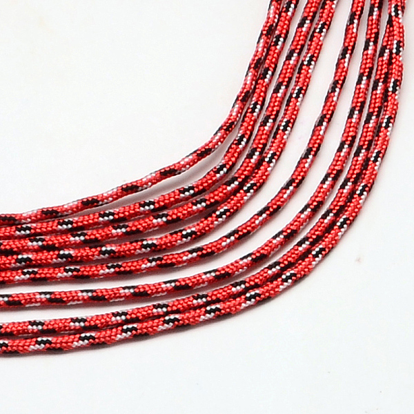 

PandaHall Polyester & Spandex Cord Ropes, 1 Inner Core, Red, 2mm, about 109.36 yards(100m)/bundle Polyester Red