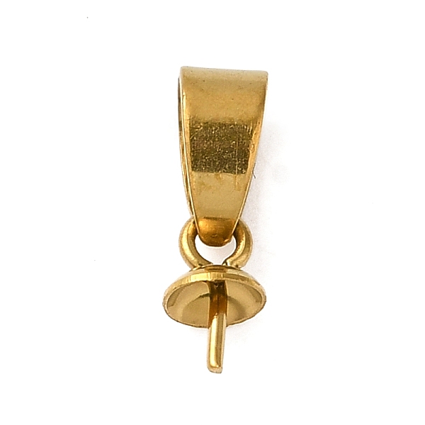 

PandaHall 304 Stainless Steel Cup Pearl Peg Bails Pin Pendants, For Half Drilled Beads, Golden, 12mm, Pendant: 7x4mm, Hole: 5x3.5mm, Pin...