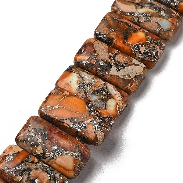 Brins de perles de jaspe impérial synthétiques
