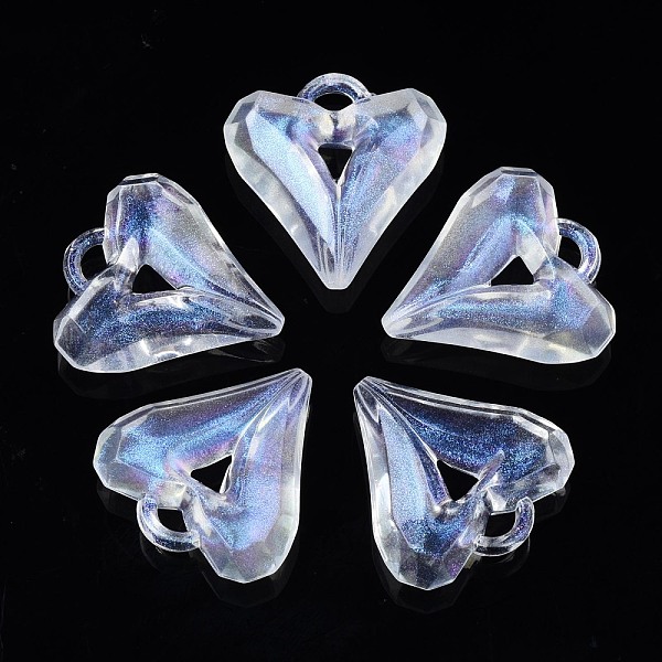 

PandaHall Transparent Acrylic Pendants, Glitter Powder, Heart, Clear, 28x27x8.5mm, Hole: 3x4mm Acrylic Heart Clear