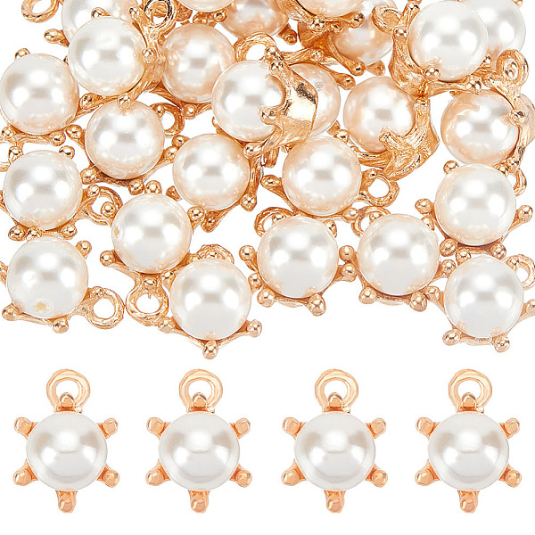 Shell Pearl Round Charms