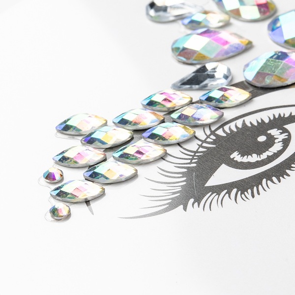 Acrylic Face Gems Stickers