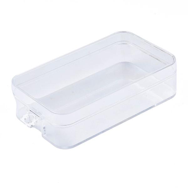 

PandaHall Rectangle Polystyrene Bead Storage Container, with Cover, for Jewelry Beads Small Accessories, Clear, 150x90x40mm, Hole: 9mm...