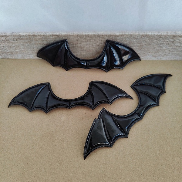 

PandaHall Bat Wings, Halloween Sew on Fluffy Ornament Accessories, DIY Sewing Craft Decoration, Black, 145x38mm Cloth Wing Black