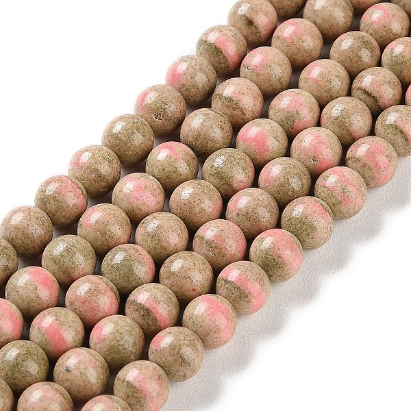 

PandaHall Natural Rainbow Alashan Agate Beads Strands, Dyed, Two Tone, Round, Light Coral, 6mm, Hole: 0.8mm, about 67pcs/strand, 15.94 inch...