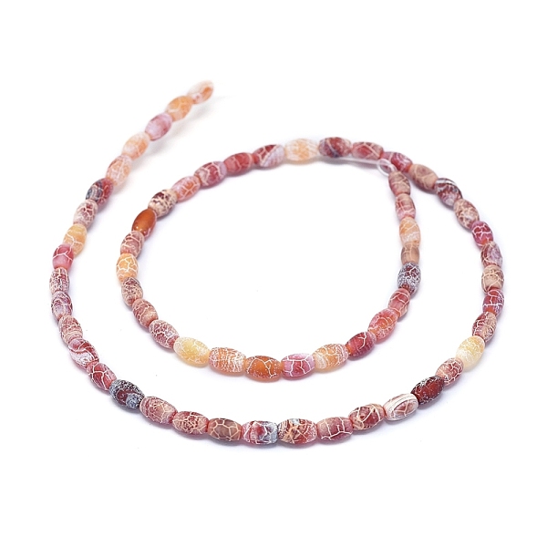 

PandaHall Natural Weathered Agate Beads Strands, Dyed & Heated, Rice, 6~6.5x4mm, Hole: 0.5mm, about 63 pcs/Strand, 14.76 inch(37.5 cm)...