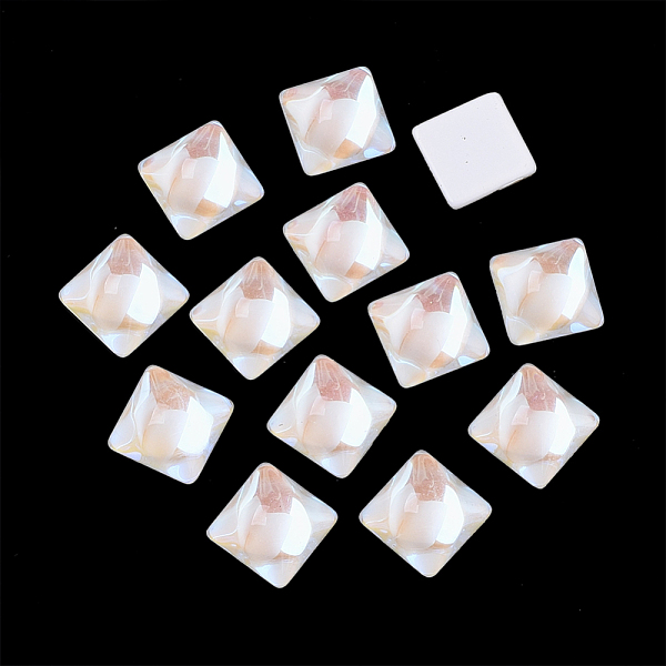 

PandaHall Transparent K9 Glass Cabochons, Flat Back, Square, PapayaWhip, 4x4x3mm, about 50pcs/bag Glass Square Orange