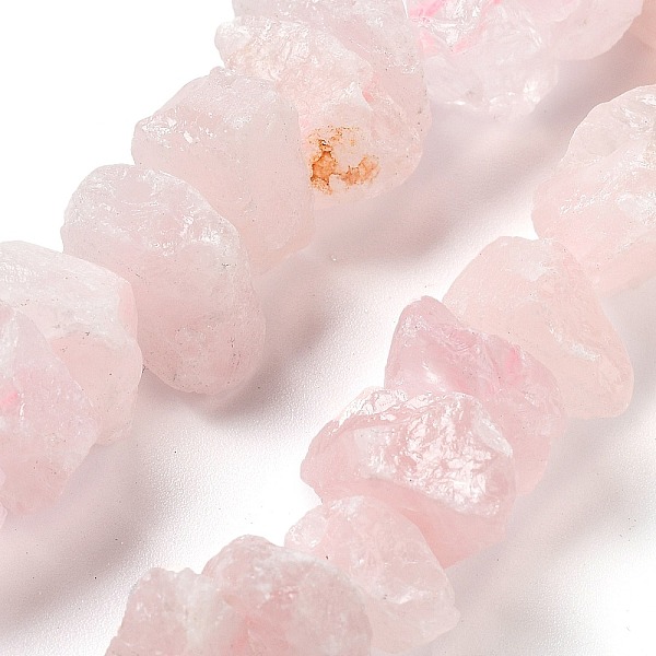 

PandaHall Raw Rough Natural Rose Quartz Beads Strands, Nuggets, 9~17x7~16x8~14mm, Hole: 0.9mm, about 21~25pcs/strand, 7.09''~7.87''(18~20cm)...