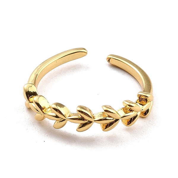 

PandaHall Brass Leaf Wrapped Open Cuff Ring for Women, Cadmium Free & Nickel Free & Lead Free, Real 18K Gold Plated, US Size 6 1/4(16.7mm)...
