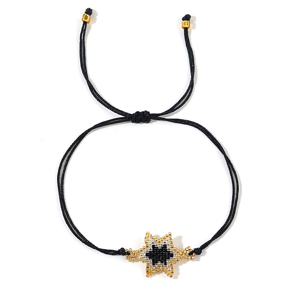 

PandaHall Fashionable Imported Beaded Star Bracelet, Simple and Elegant Accessory. Glass