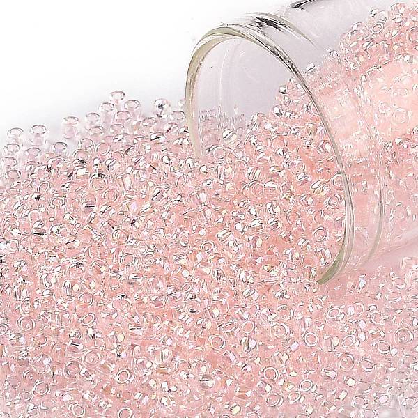 

PandaHall TOHO Round Seed Beads, Japanese Seed Beads, (171L) Dyed Light Pink Transparent Rainbow, 11/0, 2.2mm, Hole: 0.8mm, about...