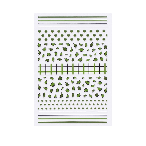 

PandaHall Nail Art Stickers, Self-adhesive, For Nail Tips Decorations, Green, 9.5x6.5cm Paper Mixed Shapes Green