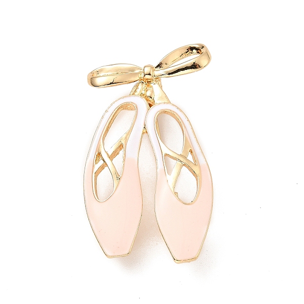 

PandaHall Alloy Enamel Brooches, Cadmium Free & Lead Free, Toe Shoe, Misty Rose, 39.5x22x3mm, Pin: 0.6mm Alloy+Enamel