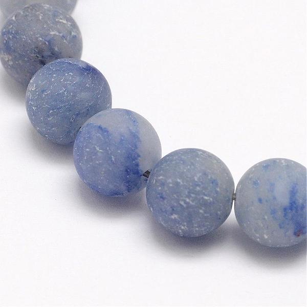 

PandaHall Natural Blue Aventurine Round Beads Strands, Frosted, 4mm, Hole: 1mm, about 92pcs/strand, 15.5 inch Blue Aventurine Round