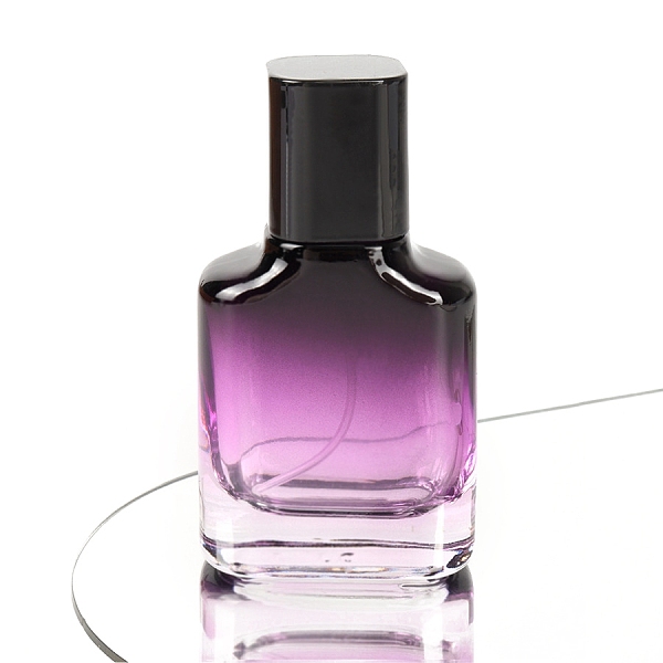 

PandaHall Gradient Glass Perfume Spray Bottles, Essential Oil Refillable Empty Bottle, Plum, 5x5x9.1cm, Capacity: 30ml(1.01fl. oz) Glass..., Purple