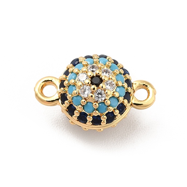 

PandaHall Brass Micro Pave Colorful Cubic Zirconia Connector Charms, Round Link, Long-Lasting Plated, Cadmium Free & Nickel Free & Lead Free...