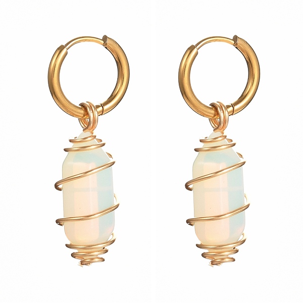 Drahtumwickelte Opalit-Ohrringe Für Damen