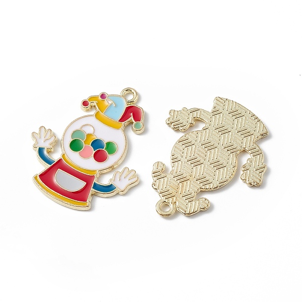 

PandaHall Circus Theme Alloy Enamel Pendants, Golden, Clown Pattern, 30x25x1.5mm, Hole: 1.6mm Alloy+Enamel Human