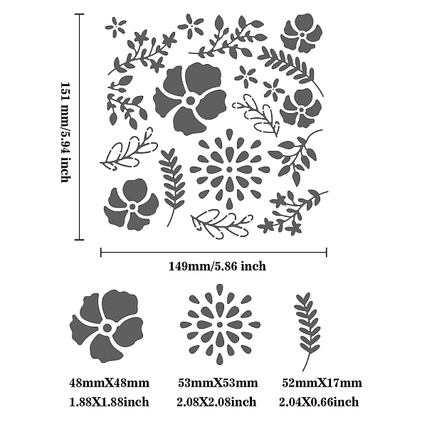 

PandaHall Stainless Steel Cutting Dies Stencils, for DIY Scrapbooking/Photo Album, Decorative Embossing DIY Paper Card, Matte Stainless...