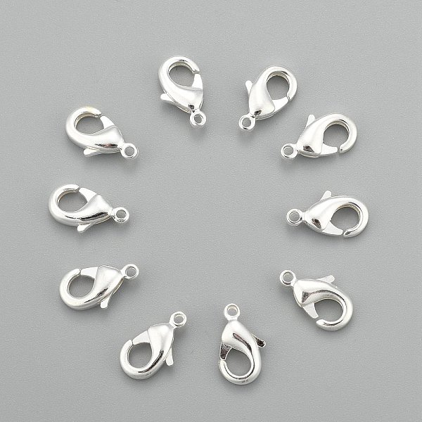 

PandaHall Brass Lobster Claw Clasps, Parrot Trigger Clasps, Cadmium Free & Nickel Free & Lead Free, Silver, 10x5x3mm, Hole: 1mm Brass Others