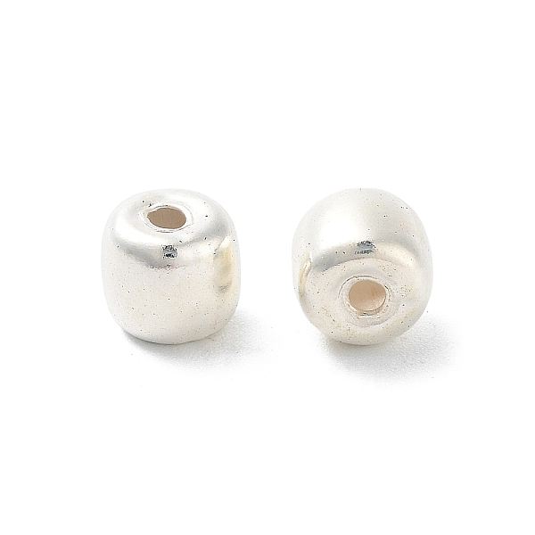 

PandaHall 925 Sterling Silver Beads, Barrel, Silver, 6x5.5mm, Hole: 1.6mm Sterling Silver Barrel